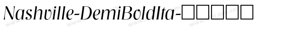 Nashville-DemiBoldIta字体转换