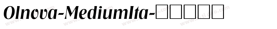 Olnova-MediumIta字体转换