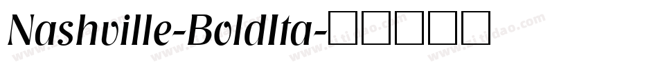 Nashville-BoldIta字体转换
