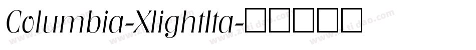 Columbia-XlightIta字体转换