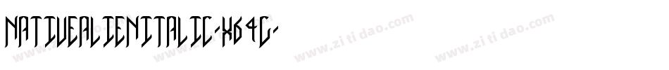 NativeAlienItalic-X64G字体转换