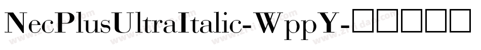 NecPlusUltraItalic-WppY字体转换