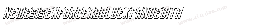 NemesisEnforcerBoldExpandedItalic-RRRM字体转换