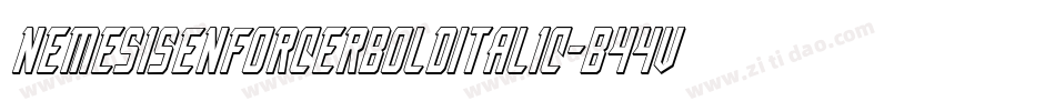 NemesisEnforcerBoldItalic-B44V字体转换