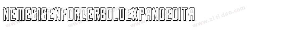 NemesisEnforcerBoldExpandedItalic-RRRM字体转换