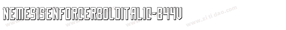 NemesisEnforcerBoldItalic-B44V字体转换