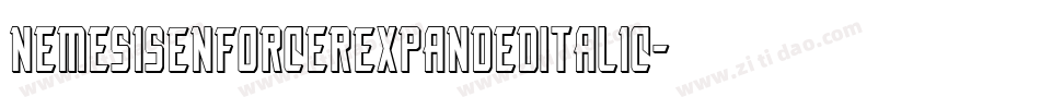 NemesisEnforcerExpandedItalic-MDDe字体转换