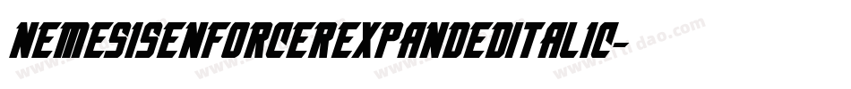 NemesisEnforcerExpandedItalic-MDDe字体转换