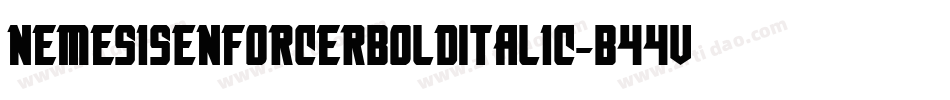 NemesisEnforcerBoldItalic-B44V字体转换