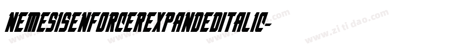 NemesisEnforcerExpandedItalic-MDDe字体转换