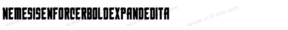 NemesisEnforcerBoldExpandedItalic-RRRM字体转换