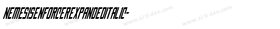 NemesisEnforcerExpandedItalic-MDDe字体转换