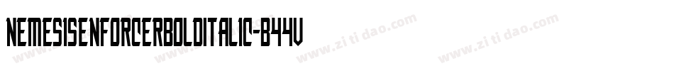 NemesisEnforcerBoldItalic-B44V字体转换