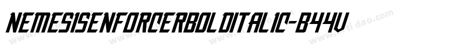 NemesisEnforcerBoldItalic-B44V字体转换