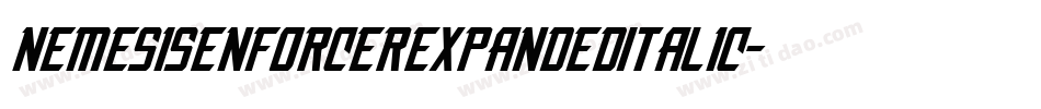 NemesisEnforcerExpandedItalic-MDDe字体转换