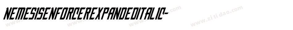 NemesisEnforcerExpandedItalic-MDDe字体转换