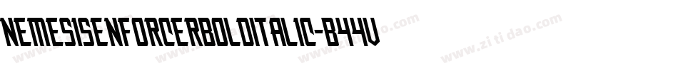 NemesisEnforcerBoldItalic-B44V字体转换