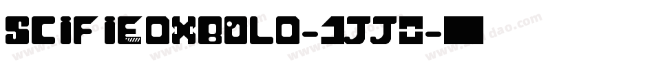 SciFiedXBold-1jj0字体转换