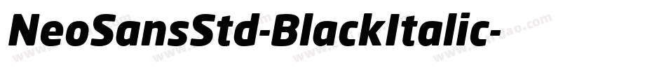 NeoSansStd-BlackItalic字体转换