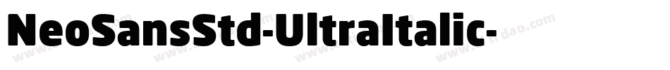 NeoSansStd-UltraItalic字体转换