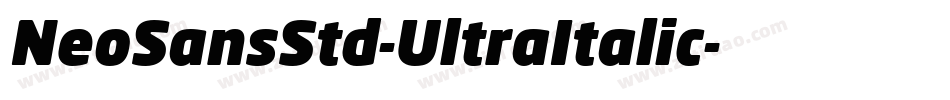 NeoSansStd-UltraItalic字体转换