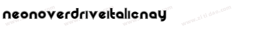 NeonOverdriveItalic-n8AY字体转换