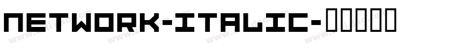 Network-Italic字体转换