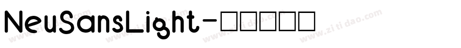 NeuSansLight字体转换