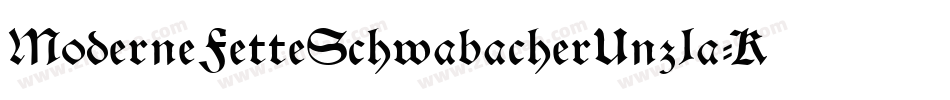 ModerneFetteSchwabacherUnz1a-KOje字体转换