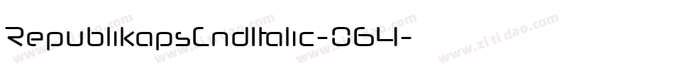 RepublikapsCndItalic-064字体转换