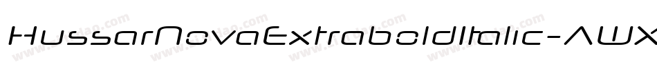 HussarNovaExtraboldItalic-AWXp字体转换