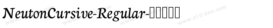 NeutonCursive-Regular字体转换