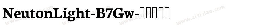 NeutonLight-B7Gw字体转换