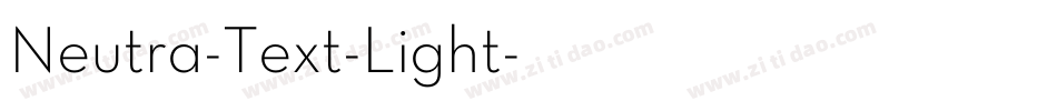 Neutra-Text-Light字体转换