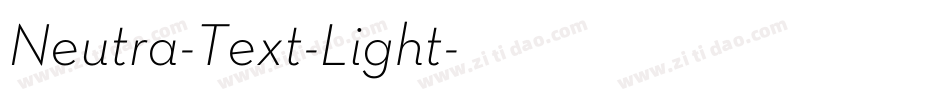 Neutra-Text-Light字体转换