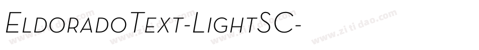 EldoradoText-LightSC字体转换