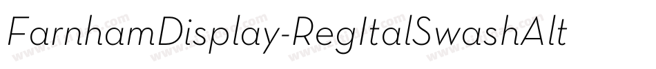 FarnhamDisplay-RegItalSwashAlt字体转换