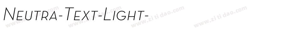 Neutra-Text-Light字体转换