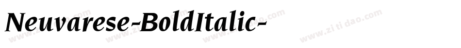 Neuvarese-BoldItalic字体转换