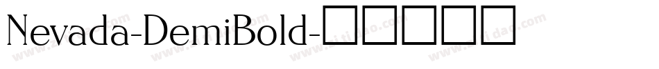 Nevada-DemiBold字体转换