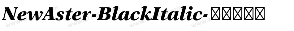 NewAster-BlackItalic字体转换