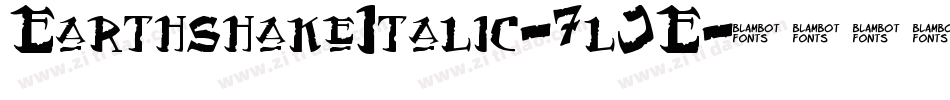 EarthshakeItalic-7lJE字体转换