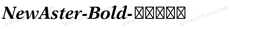 NewAster-Bold字体转换