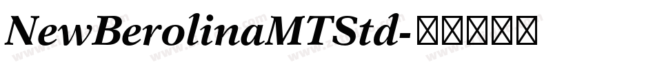 NewBerolinaMTStd字体转换
