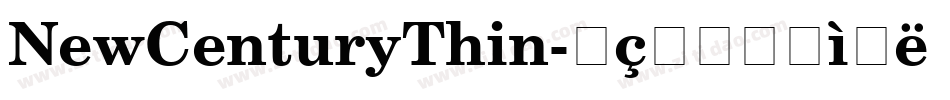 NewCenturyThin字体转换