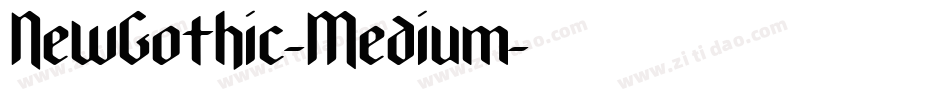 NewGothic-Medium字体转换