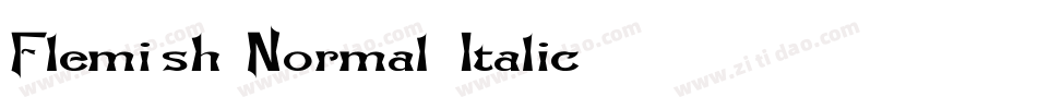 Flemish-Normal-Italic字体转换