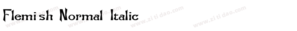 Flemish-Normal-Italic字体转换