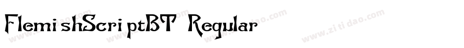 FlemishScriptBT-Regular字体转换
