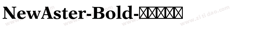 NewAster-Bold字体转换